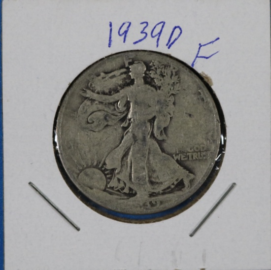 1939-D Walking Liberty Half Dollar Silver Coin
