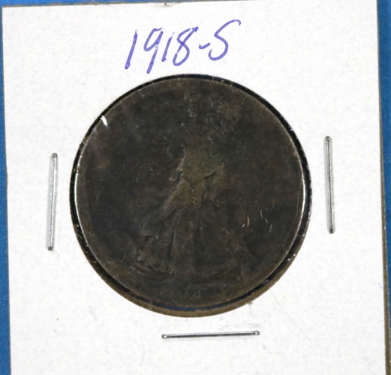 1918-S Walking Liberty Half Dollar Silver Coin