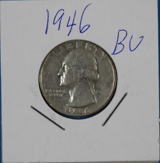 1946 Washington Silver Quarter Dollar Coin