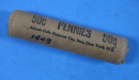 1 Roll of 1943 Steel Pennies - 50 Pennies total