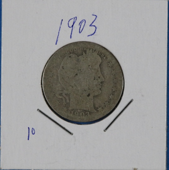 1903 Barber Half Dollar Silver Coin