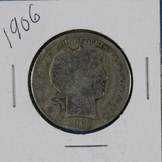 1906 Barber Half Dollar Silver Coin