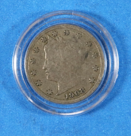 Liberty Head Five Cents 1908 5C