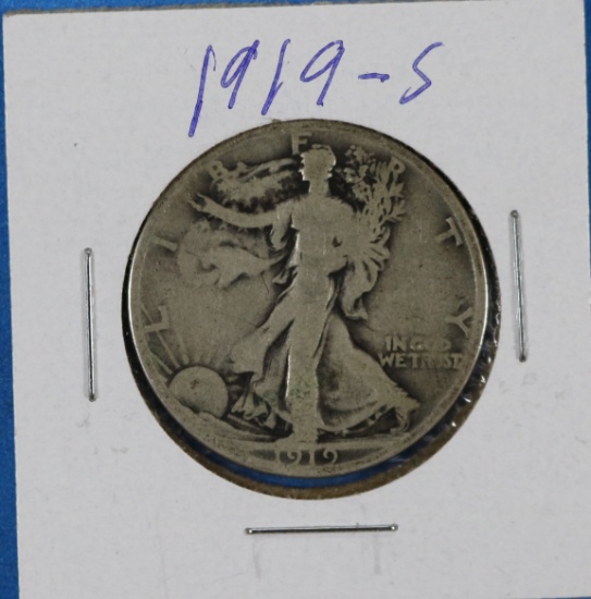1919-S Walking Liberty Silver Half Dollar Coin