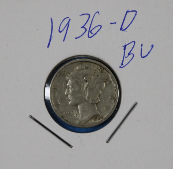 1936-D Silver Mercury Dime