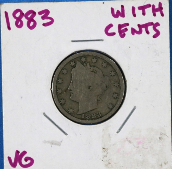 1883 Liberty Head Nickel with "Cents"