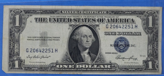 1935 E Silver Certificate $1 Dollar Bill