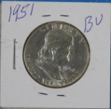 1951 Franklin Half Silver Dollar