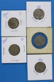 Lot of 5 Buffalo Nickels 1918-1925