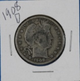 1908-D Barber Half Dollar Silver Coin