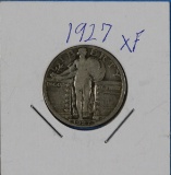 1927 Standing Liberty Silver Quarter Dollar Coin