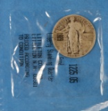 1929 Standing Liberty Silver Quarter Dollar Coin