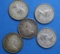 Lot of 5 Canadian 80% Silver Quarters 25C 1960-1965