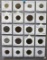 Collection Page of 20 Foreign Coins - France, Belgium, Lithuania, Spain and More