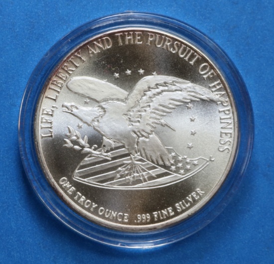 1791-1991 Bill of Rights Commemorative Coin One Troy Ounce 999 Fine Silver