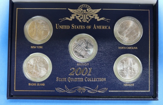 United States of America 2001 State Quarter Collection BU Coins