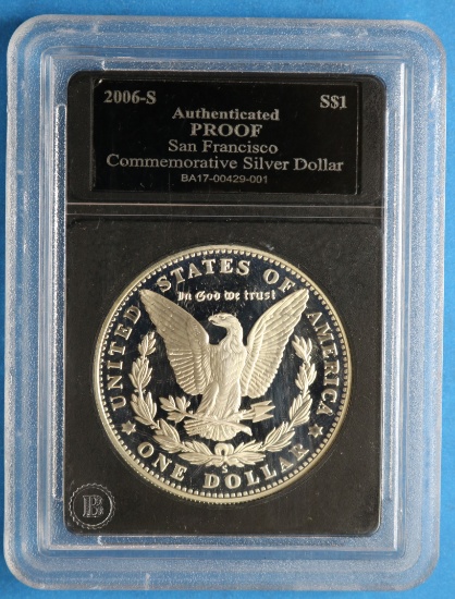 2006-S Authenticated PROOF San Francisco Commemorative Silver Dollar