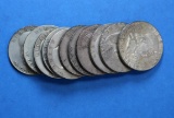 Lot of 11 Franklin 90% Silver Half Dollars - Circulated - $5.50 Face Value