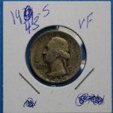 1943-S Washington 90% Silver Quarter