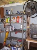 5 stack metal shelf rack and everything on it