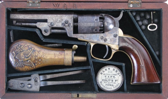 Cased Colt Model 1849 Pocket Revolver, .31cal