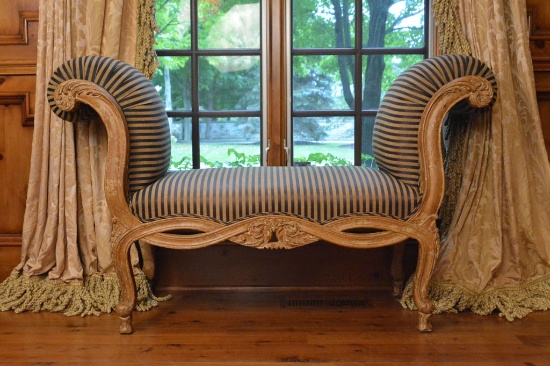 Pair Louis XV Style Boudoir Benches