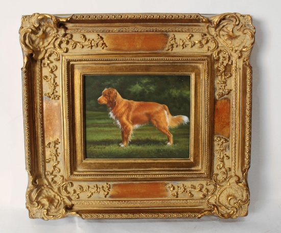 L. Lianyao, Oil. Golden Retriever.