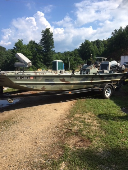 1998 SeaArk Boat w Tennessee Trailer