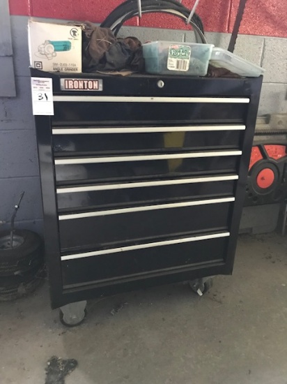 Ironton roll around toolbox with tools