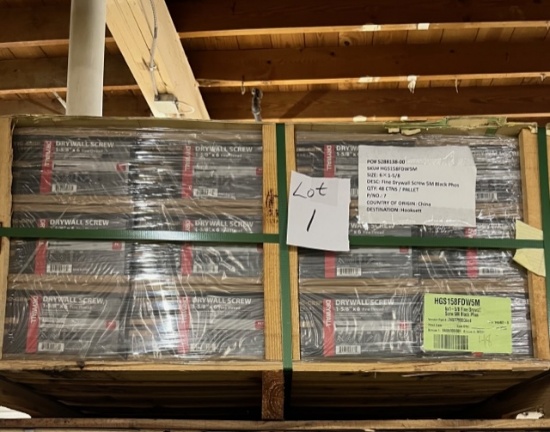 Fine Drywall Screw 1- 5/8 x 6 Fine Thread  48 Cartons