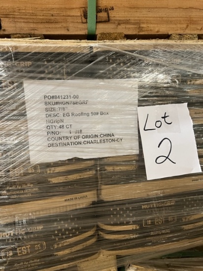 Roofing Nails 7/8" Pallet 48 cartons 50# Boxes