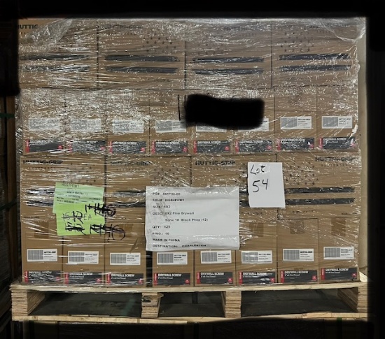 Pallet Drywall Screws Fine Thread 2" x 6  1# 129 cartons