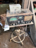 antique radio with stand