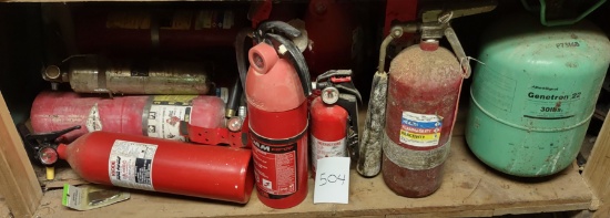 Shelf fire extinquishers
