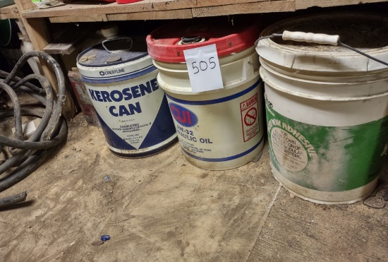 kerosene, hyd oil and adhesive