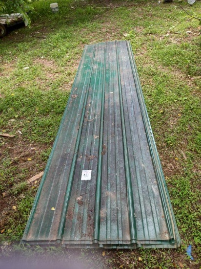 4 Sheets of Tin Roofing Green Color
