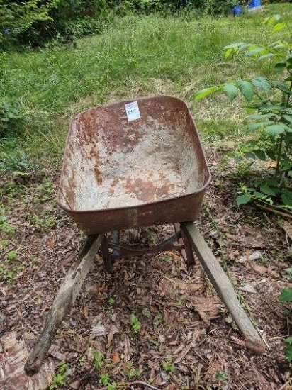 Metal wheelbarrow