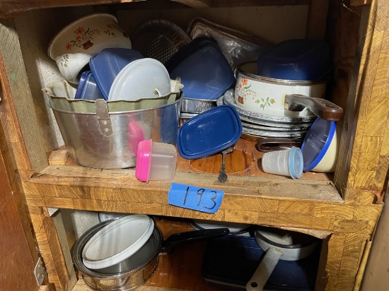Misc. Cabinet of pots and pans