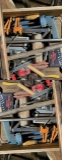 wood trays of miscellaneous tools (2)