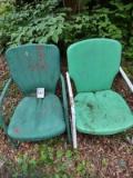 2 outside chairs - metal yard chairs