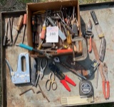 Box of Screwdrivers, Staple Gun, Tape Measure, Wire Striper