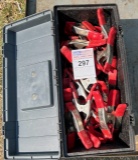 Plastic Tool Box full of Red Clamps