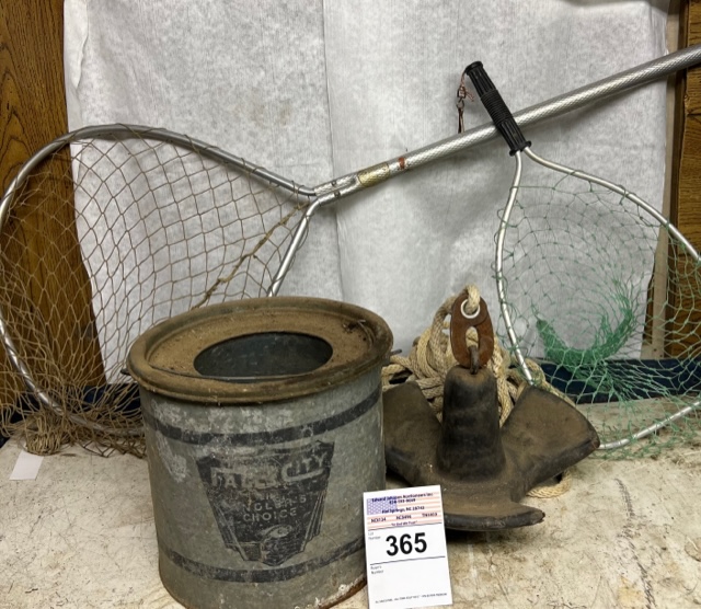 Fishing Net, Minnow Bucket, Anchor