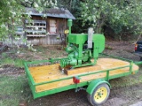 John Deere Hit & Miss Motor mounted on Trailer