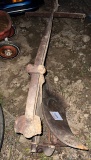 horses drawn antique roll over plow
