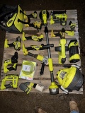 Ryobi tool kit with batteries and chargers