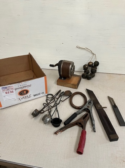 Antique Tools, Sleigh Bells, Pencil Sharpener