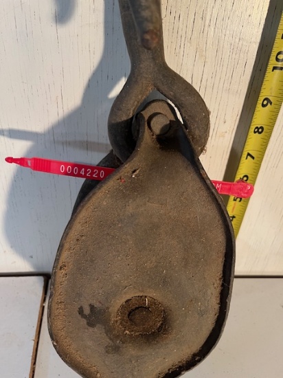Antique Wood Pulley