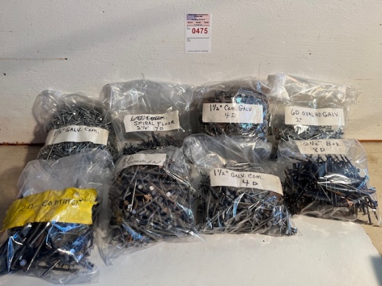 Bags of Misc NAILS - 8 BAGS