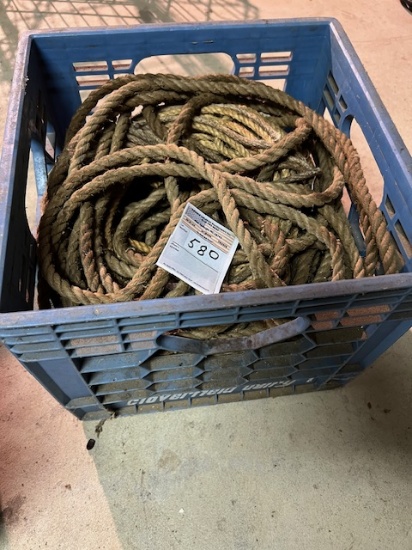 Rope and a blue Crate